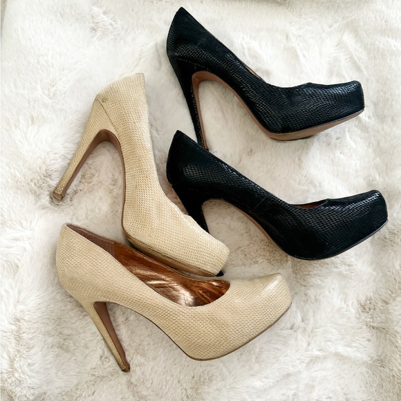 (2) pairs snakeskin BCBG heels - Picture 5 of 5